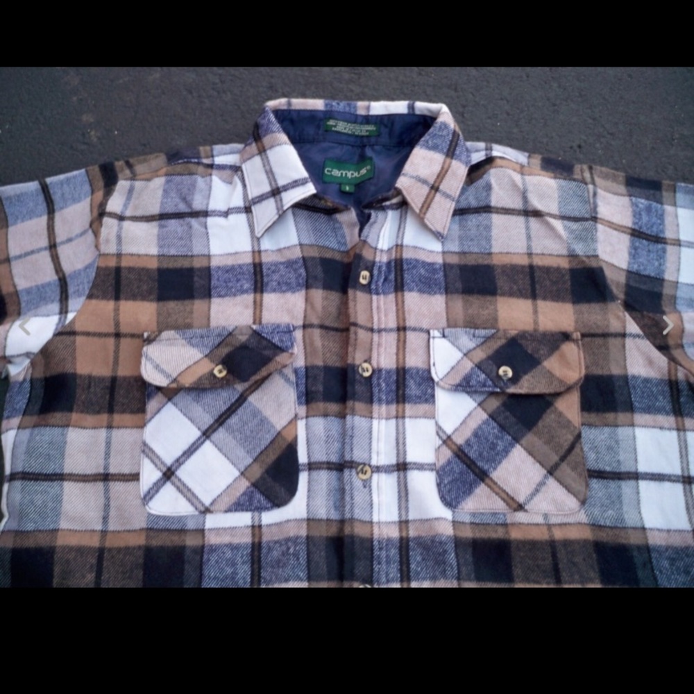 Vintage Campus Plaid Hunting Work Shirt Men's LG - Picture 3 of 9
